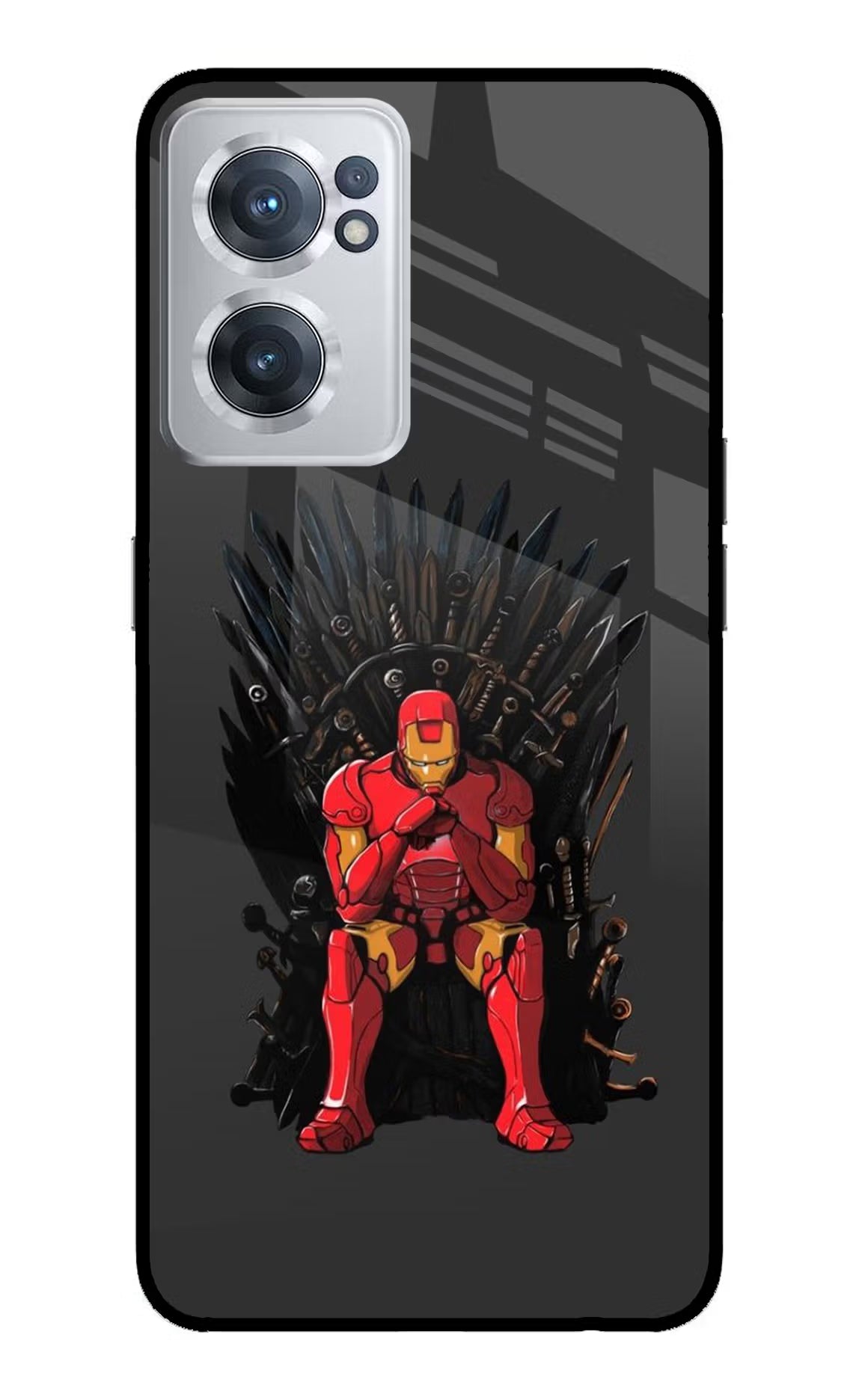 Ironman Throne OnePlus Nord CE 2 5G Glass Case Back Cover by Casekaro