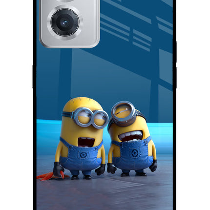 Minion Laughing OnePlus Nord CE 2 5G Glass Case Back Cover by Casekaro