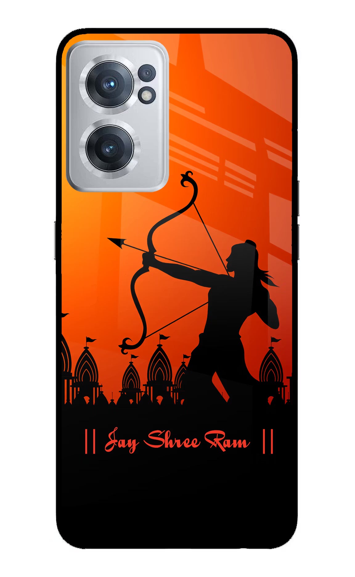 Lord Ram - 4 OnePlus Nord CE 2 5G Glass Case Back Cover by Casekaro