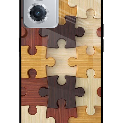 Wooden Puzzle OnePlus Nord CE 2 5G Glass Case