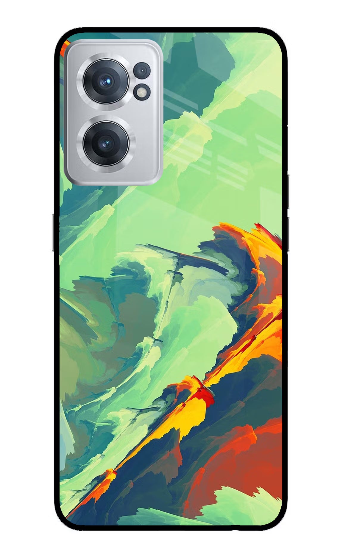Paint Art OnePlus Nord CE 2 5G Glass Case Back Cover by Casekaro