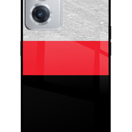Tri Color Pattern OnePlus Nord CE 2 5G Glass Case