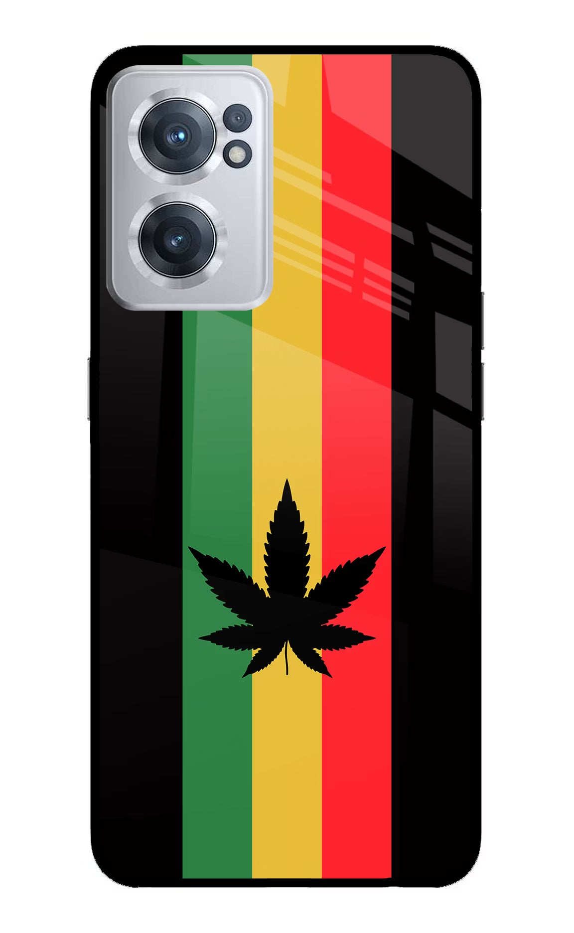Weed Flag OnePlus Nord CE 2 5G Glass Case Back Cover by Casekaro