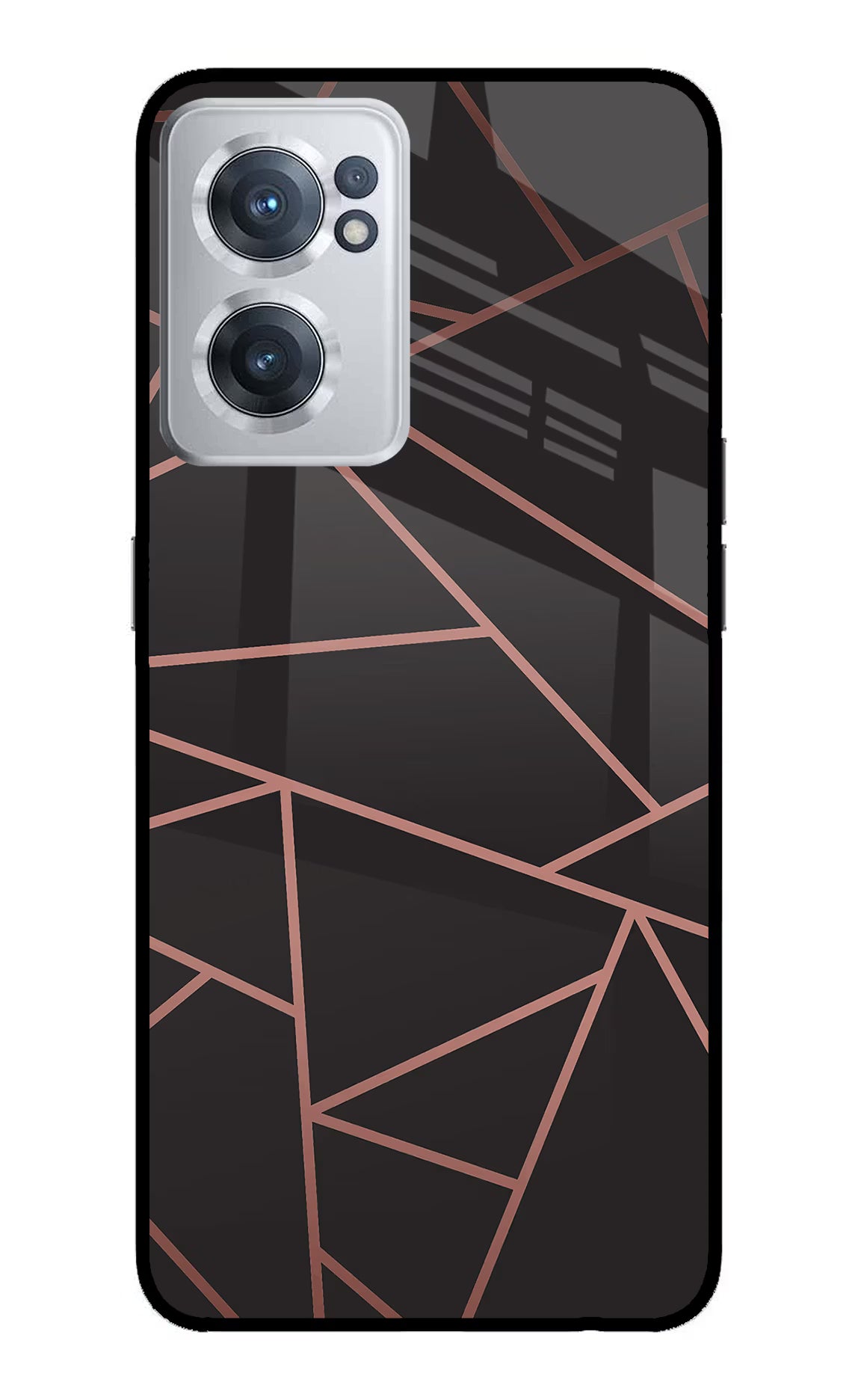 Geometric Pattern OnePlus Nord CE 2 5G Glass Case Back Cover by Casekaro