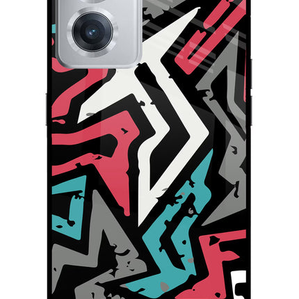 Geometric Graffiti OnePlus Nord CE 2 5G Glass Case