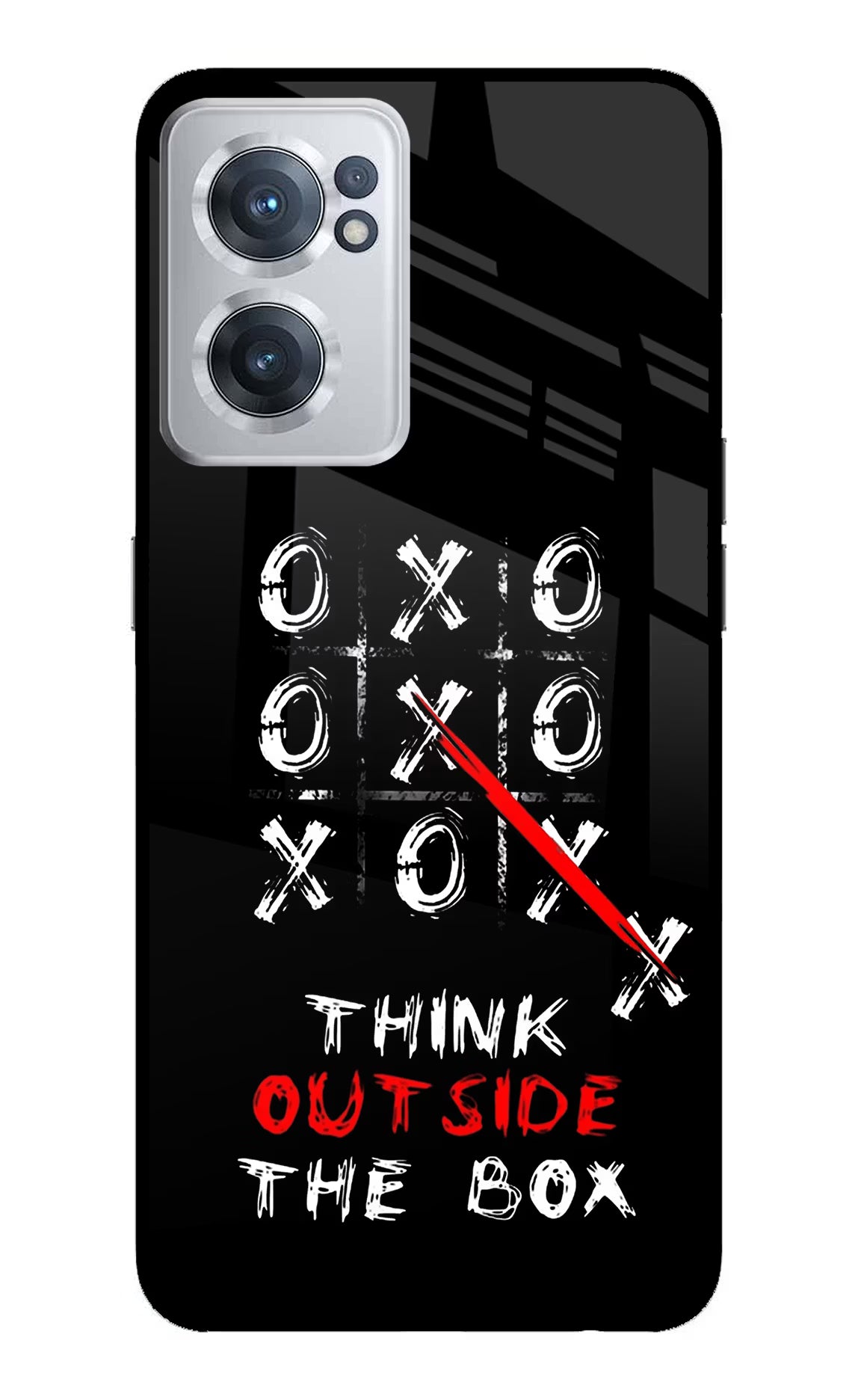 Think out of the BOX OnePlus Nord CE 2 5G Glass Case Back Cover by Casekaro