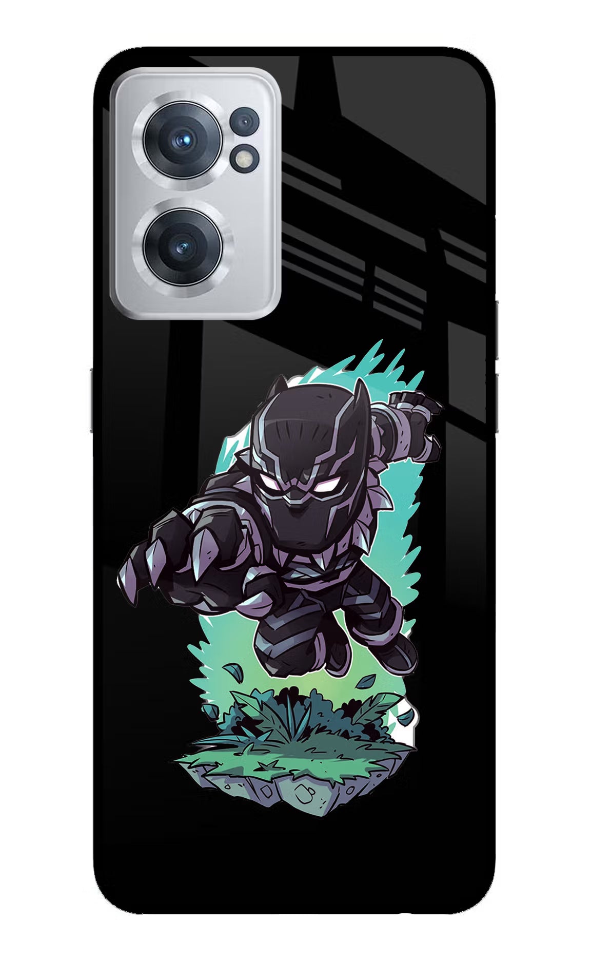Black Panther OnePlus Nord CE 2 5G Glass Case Back Cover by Casekaro