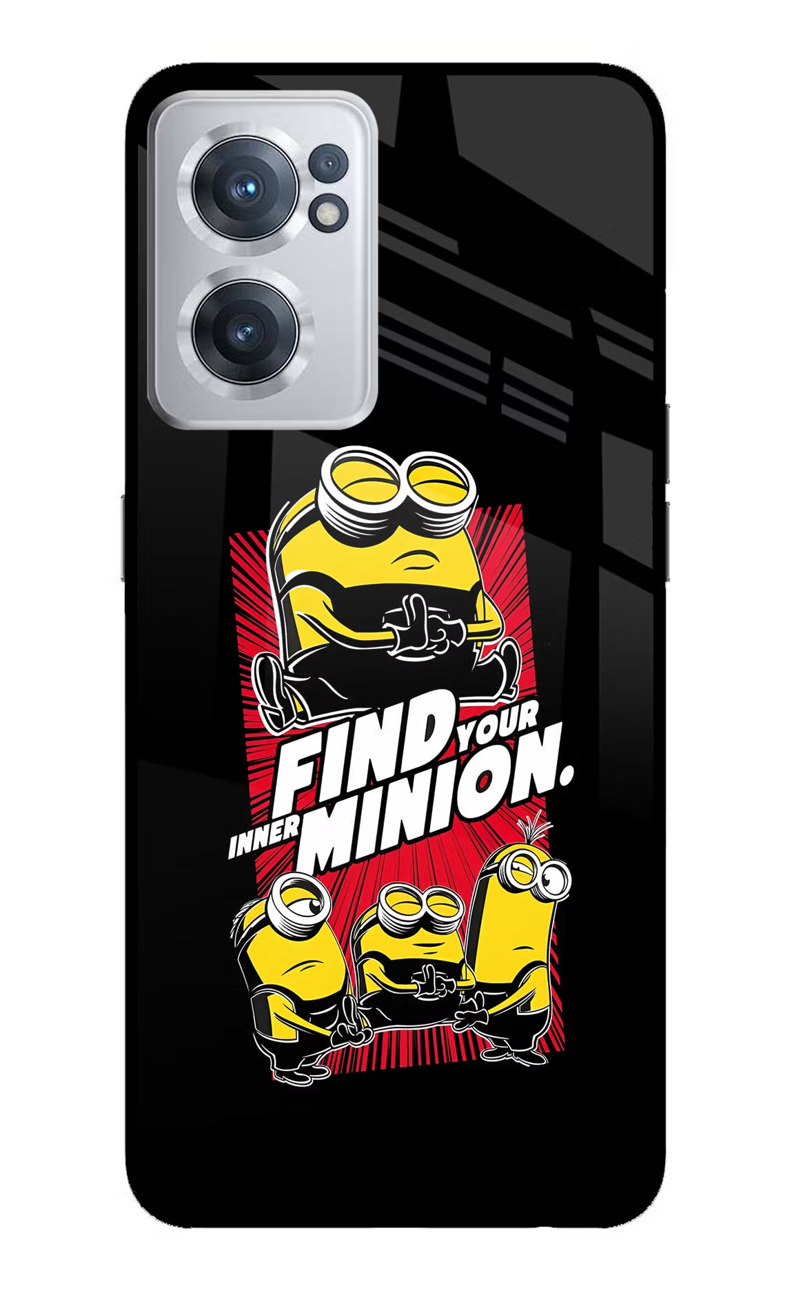 Find your inner Minion OnePlus Nord CE 2 5G Glass Case Back Cover by Casekaro
