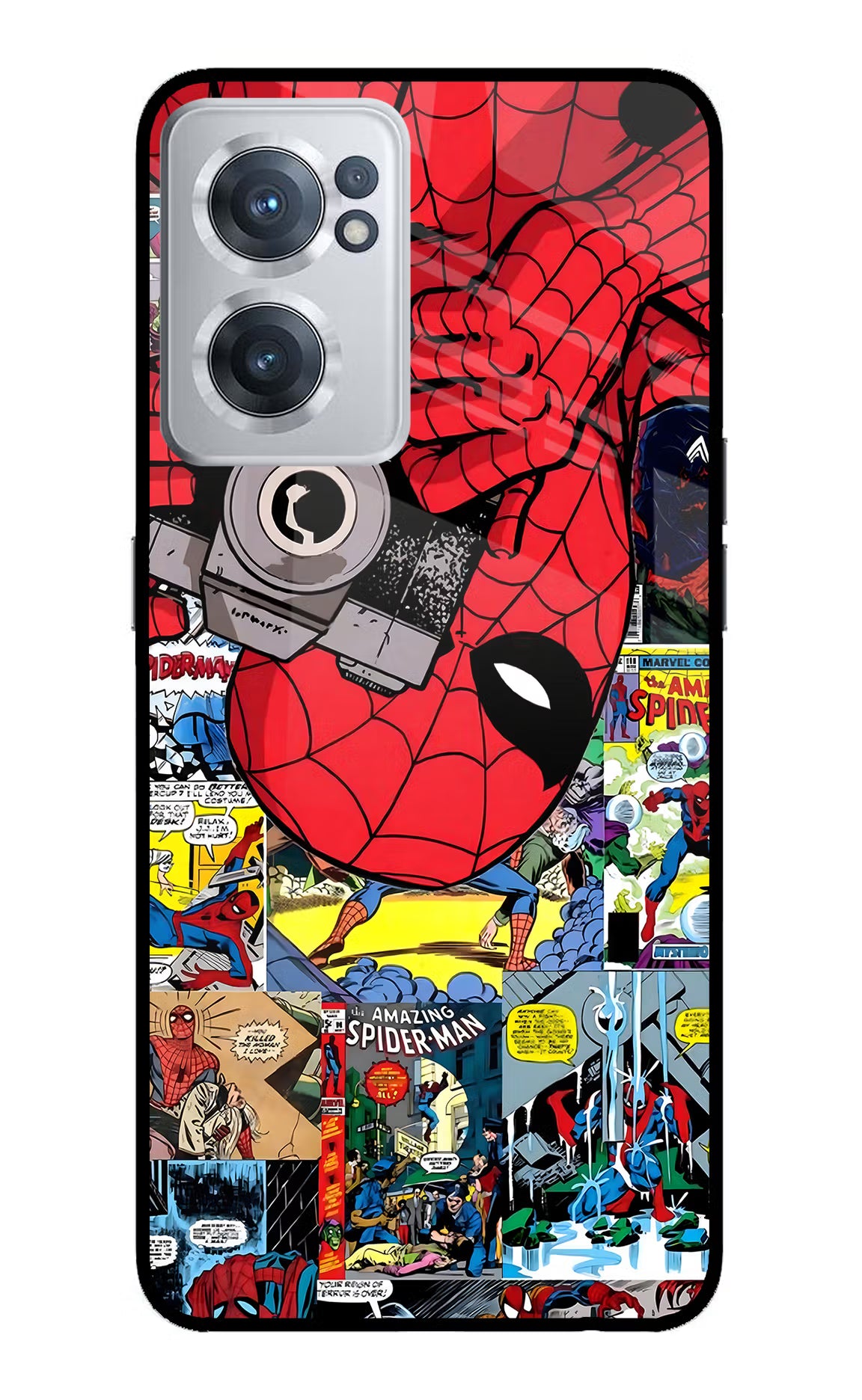 Spider Man OnePlus Nord CE 2 5G Glass Case Back Cover by Casekaro
