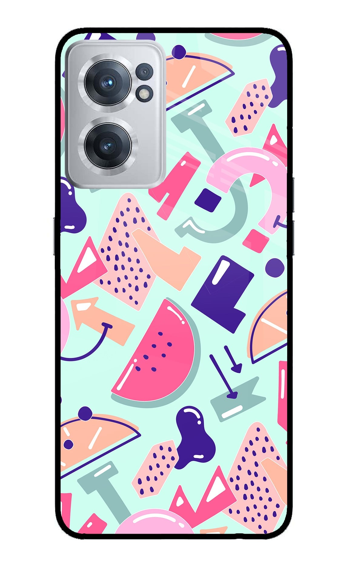 Doodle Pattern OnePlus Nord CE 2 5G Glass Case