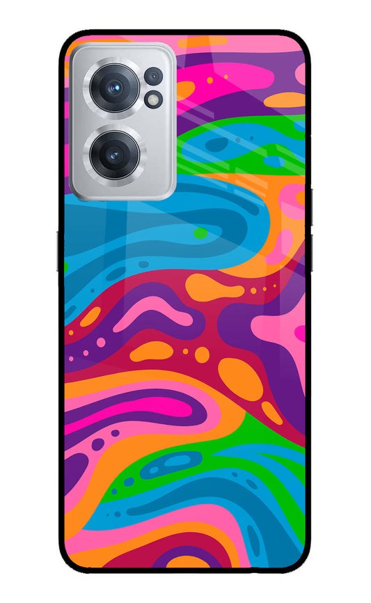 Trippy Pattern OnePlus Nord CE 2 5G Glass Case