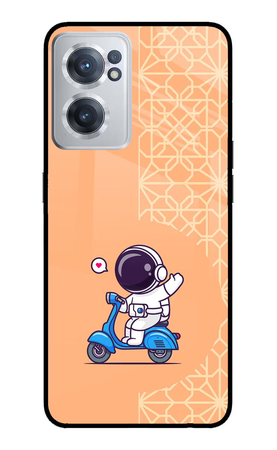Cute Astronaut Riding OnePlus Nord CE 2 5G Glass Case