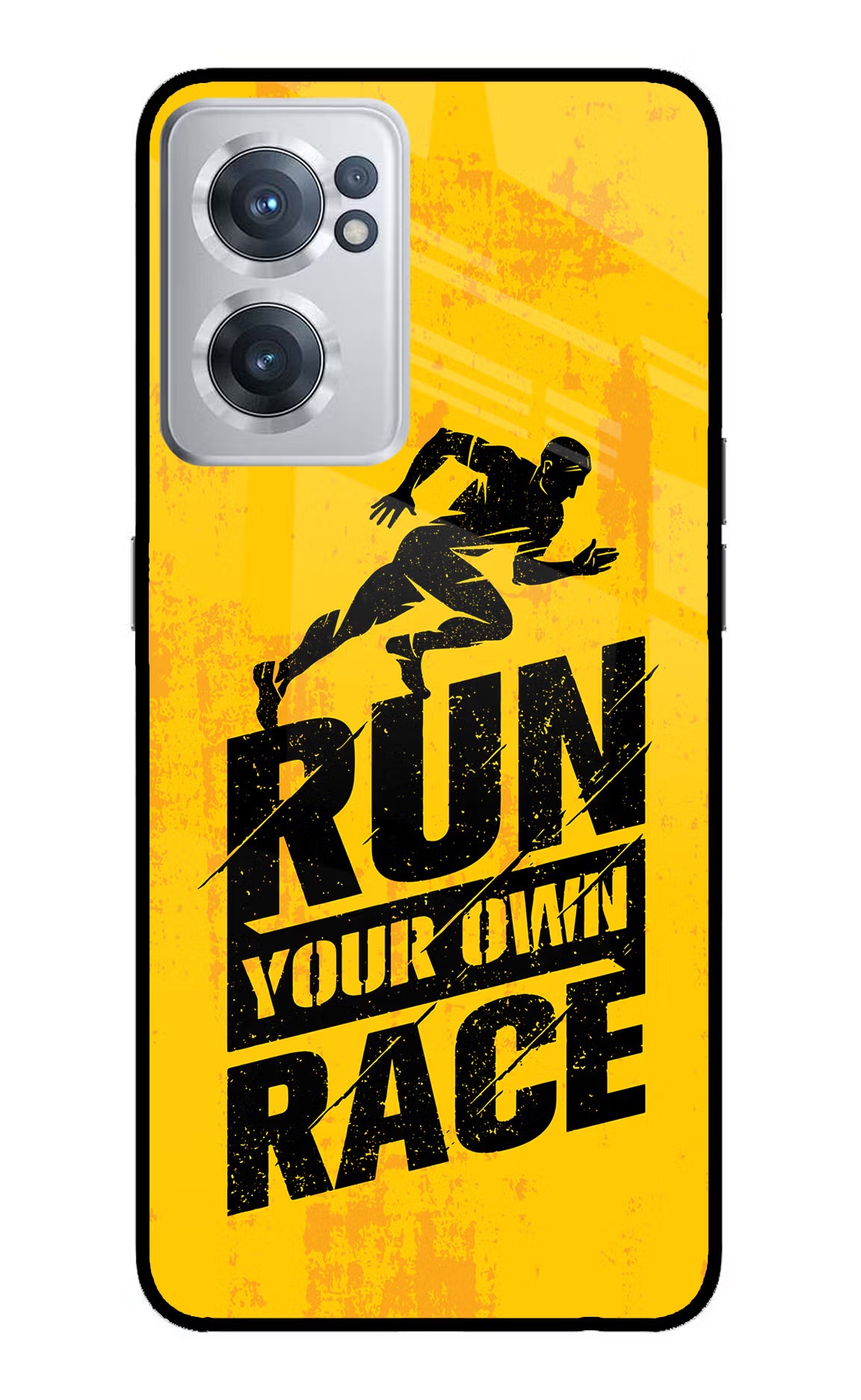 Run Your Own Race OnePlus Nord CE 2 5G Glass Case Back Cover by Casekaro