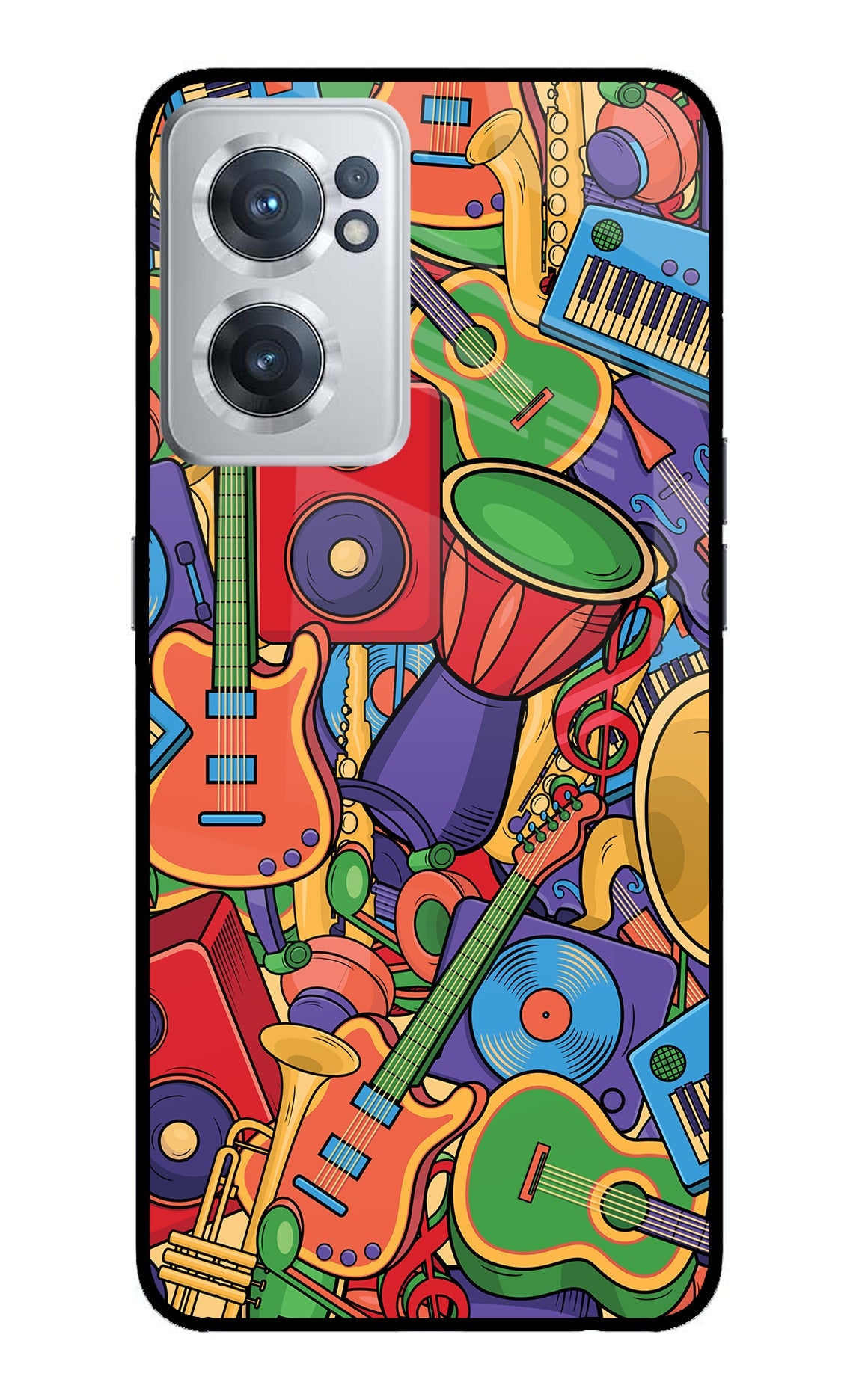 Music Instrument Doodle OnePlus Nord CE 2 5G Back Cover