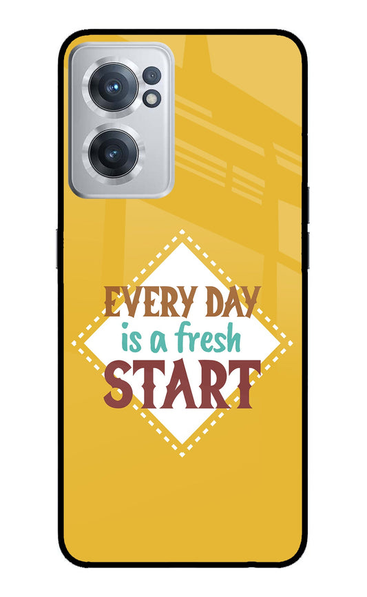 Every day is a Fresh Start OnePlus Nord CE 2 5G Glass Case