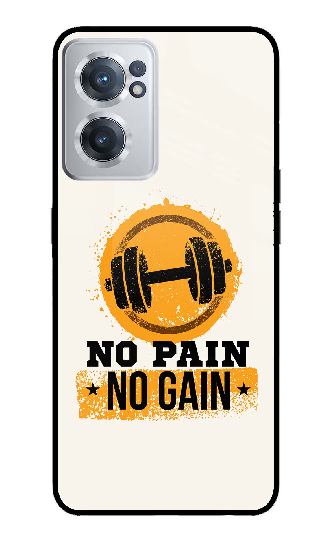 No Pain No Gain OnePlus Nord CE 2 5G Glass Case Back Cover by Casekaro