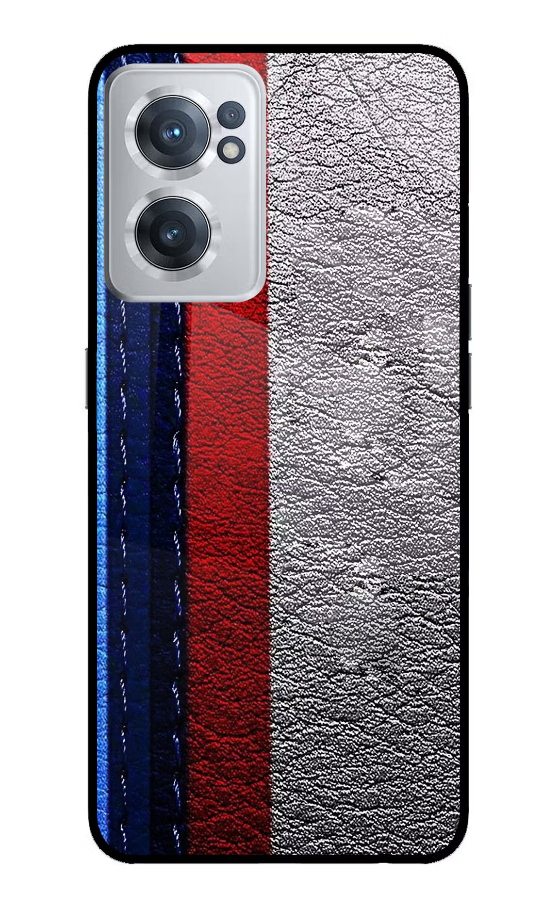 BMW Stripes OnePlus Nord CE 2 5G Glass Case Back Cover by Casekaro