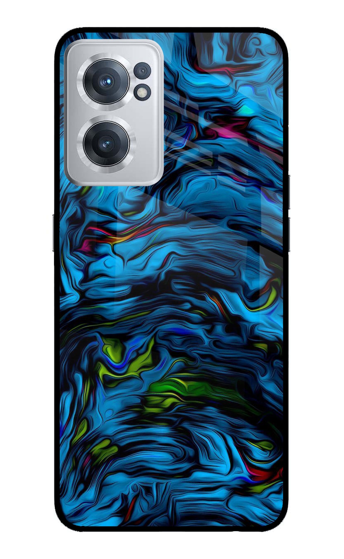 Dark Blue Abstract OnePlus Nord CE 2 5G Glass Case