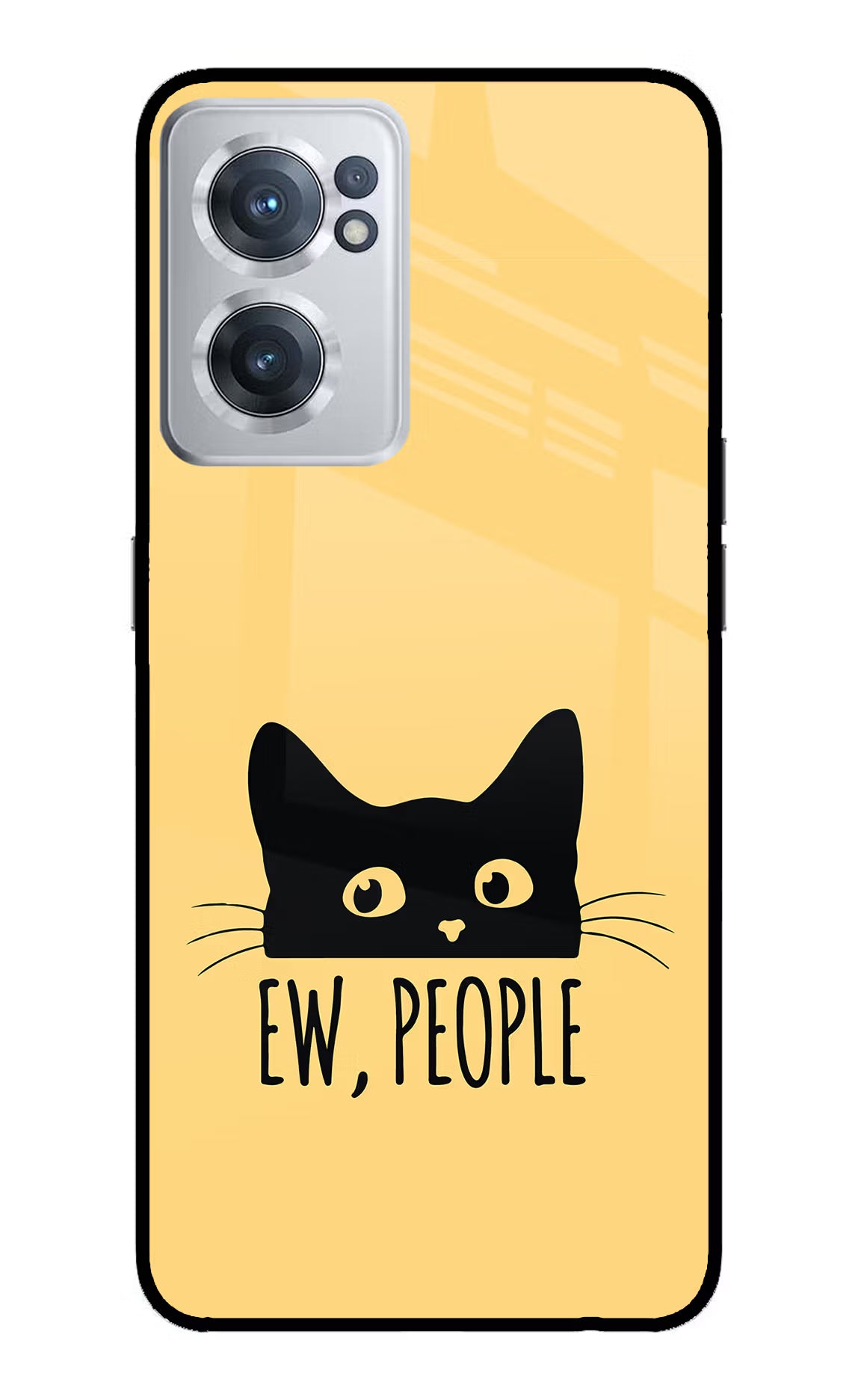 Ew People Catitude OnePlus Nord CE 2 5G Glass Case Back Cover by Casekaro