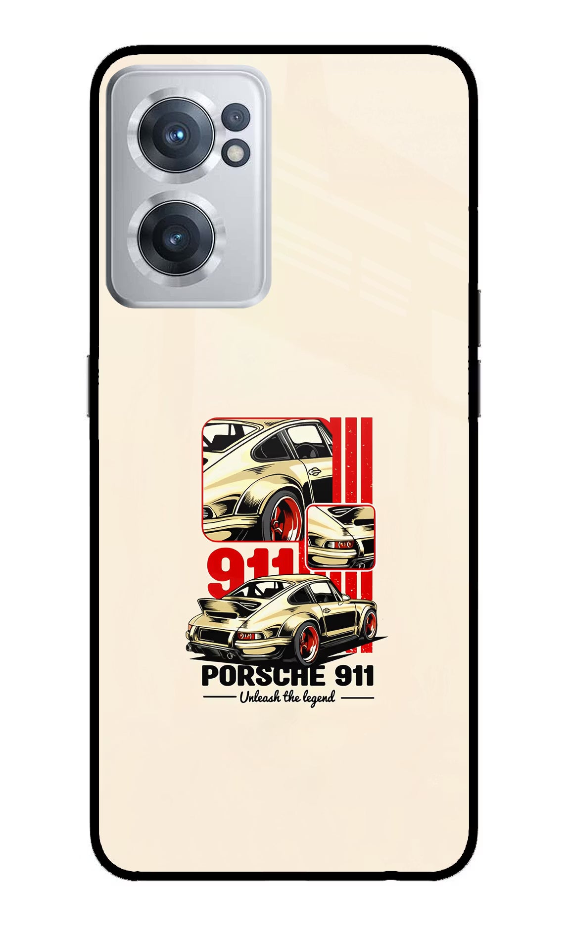 Classic Porsche 911 OnePlus Nord CE 2 5G Glass Case Back Cover by Casekaro