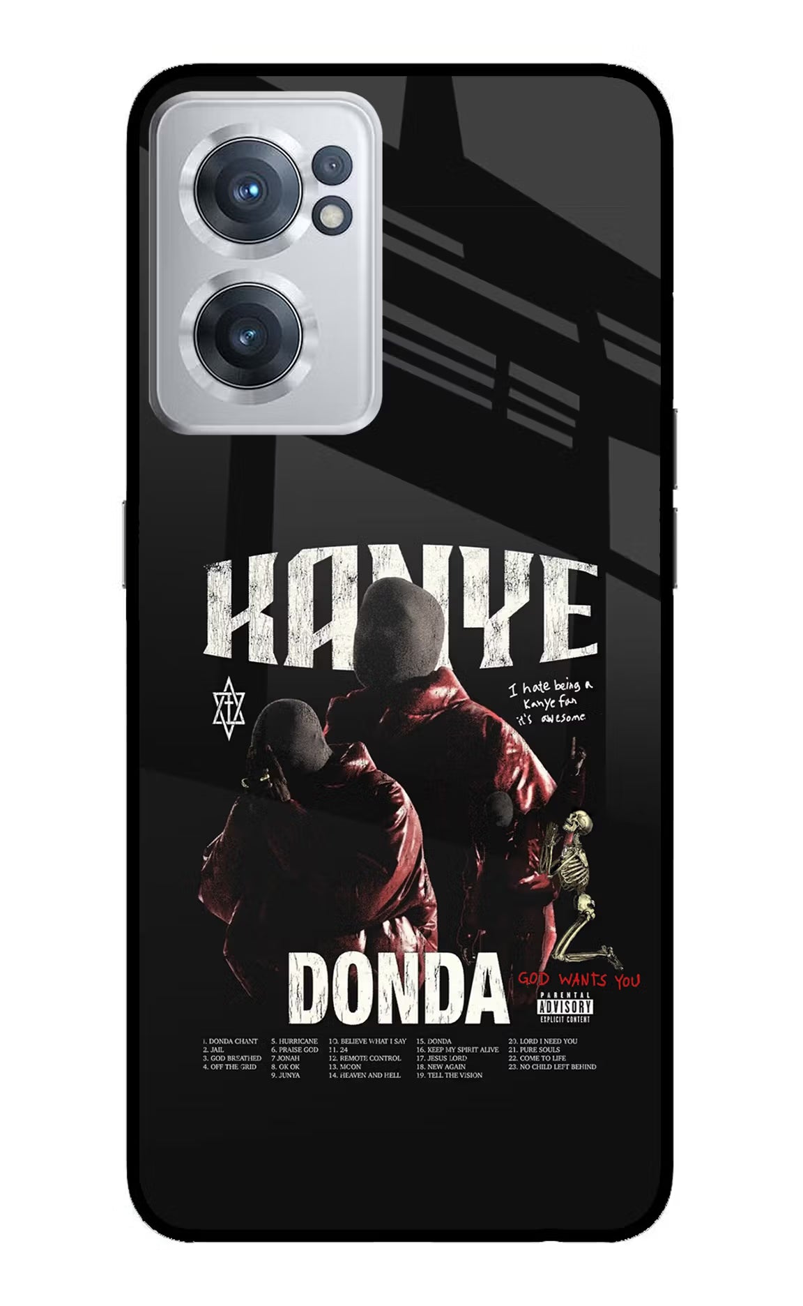 Donda Kanye West OnePlus Nord CE 2 5G Glass Case Back Cover by Casekaro