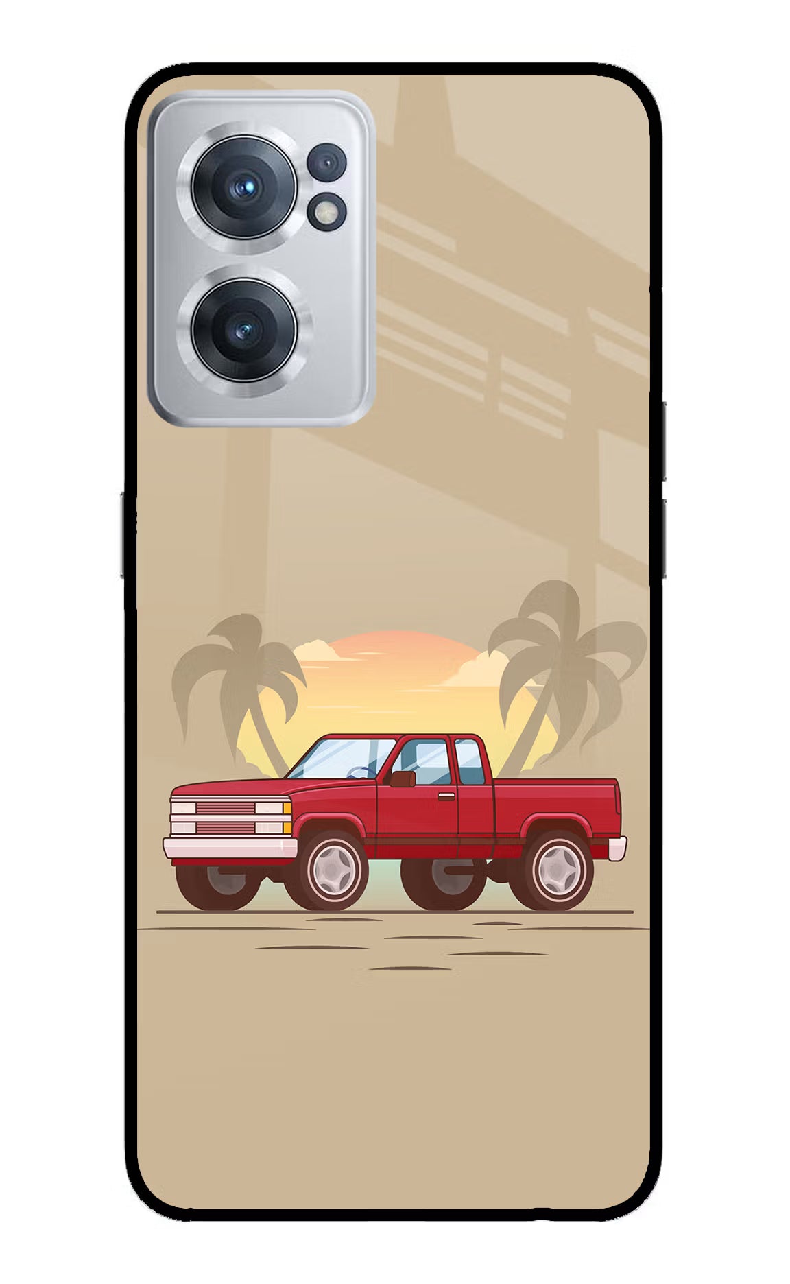 Desert Classic Drive OnePlus Nord CE 2 5G Glass Case Back Cover by Casekaro