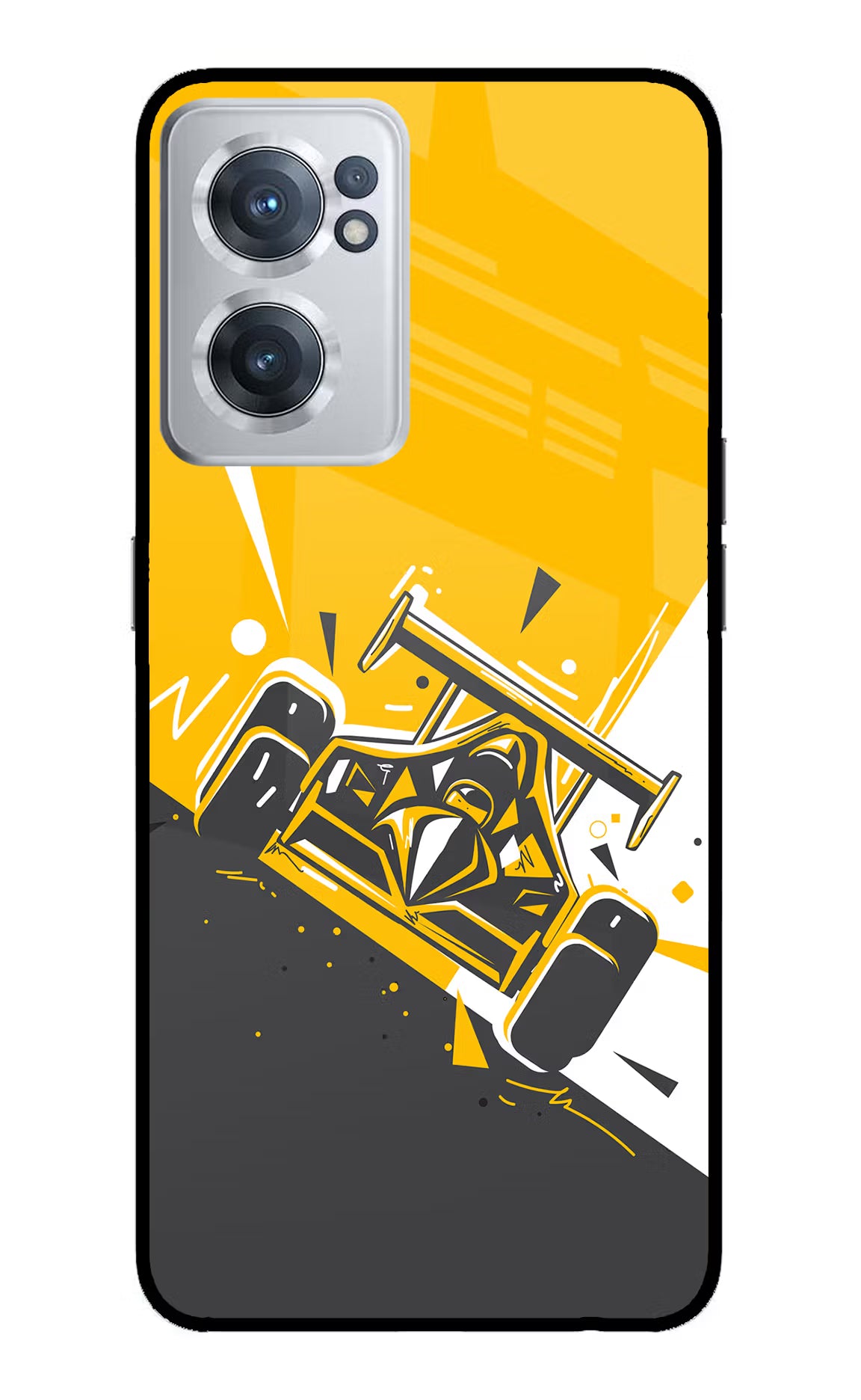 Track King OnePlus Nord CE 2 5G Glass Case Back Cover by Casekaro
