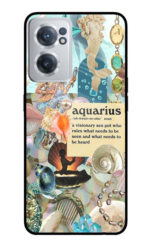 Aquarius Zodiac OnePlus Nord CE 2 5G Glass Case