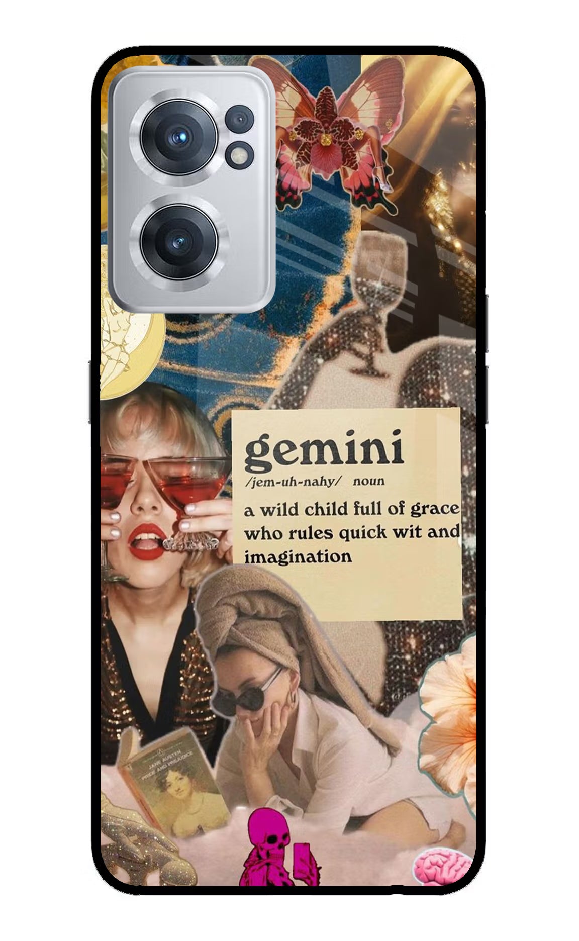 Gemini Zodiac OnePlus Nord CE 2 5G Glass Case Back Cover by Casekaro