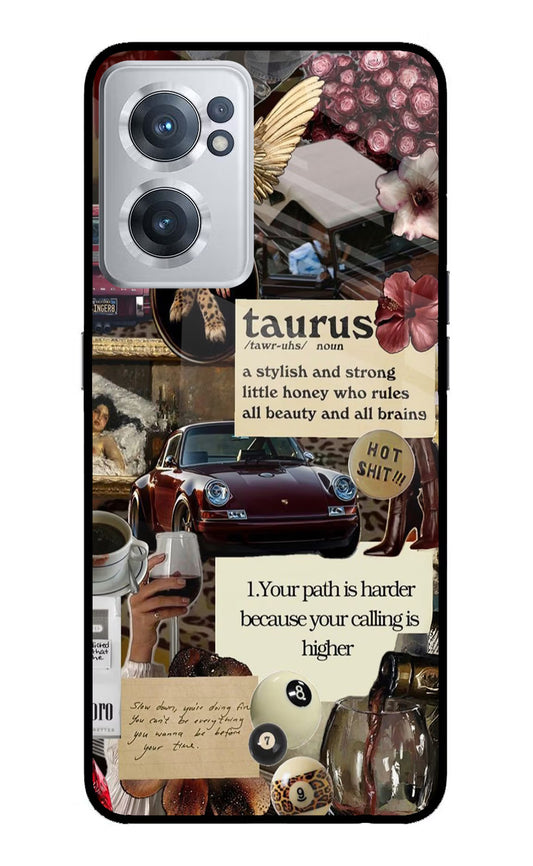 Taurus Zodiac OnePlus Nord CE 2 5G Glass Case