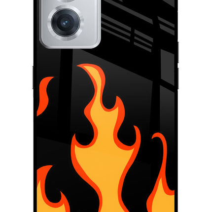 Fired Up – Black OnePlus Nord CE 2 5G Glass Case