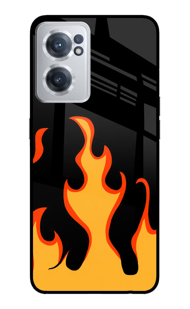 Fired Up – Black OnePlus Nord CE 2 5G Glass Case