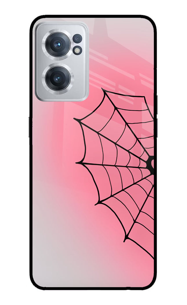 Pink Web OnePlus Nord CE 2 5G Glass Case