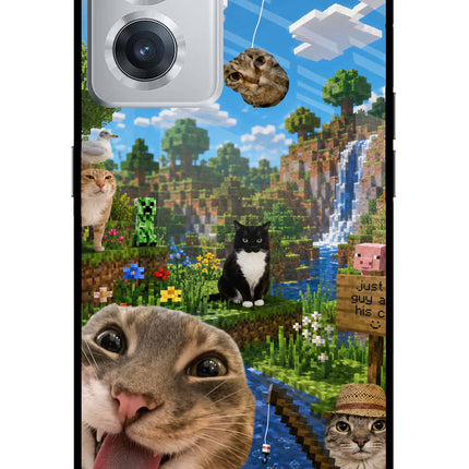 Minecraft Cat Chaos OnePlus Nord CE 2 5G Glass Case