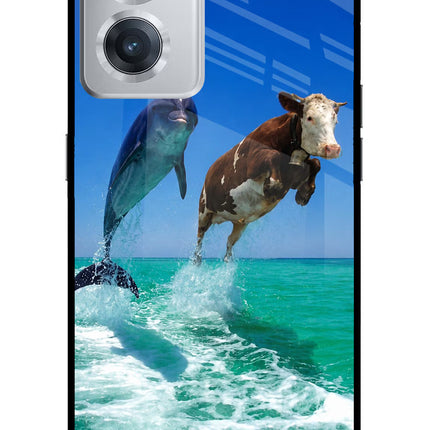 Dolphin vs Cow OnePlus Nord CE 2 5G Glass Case