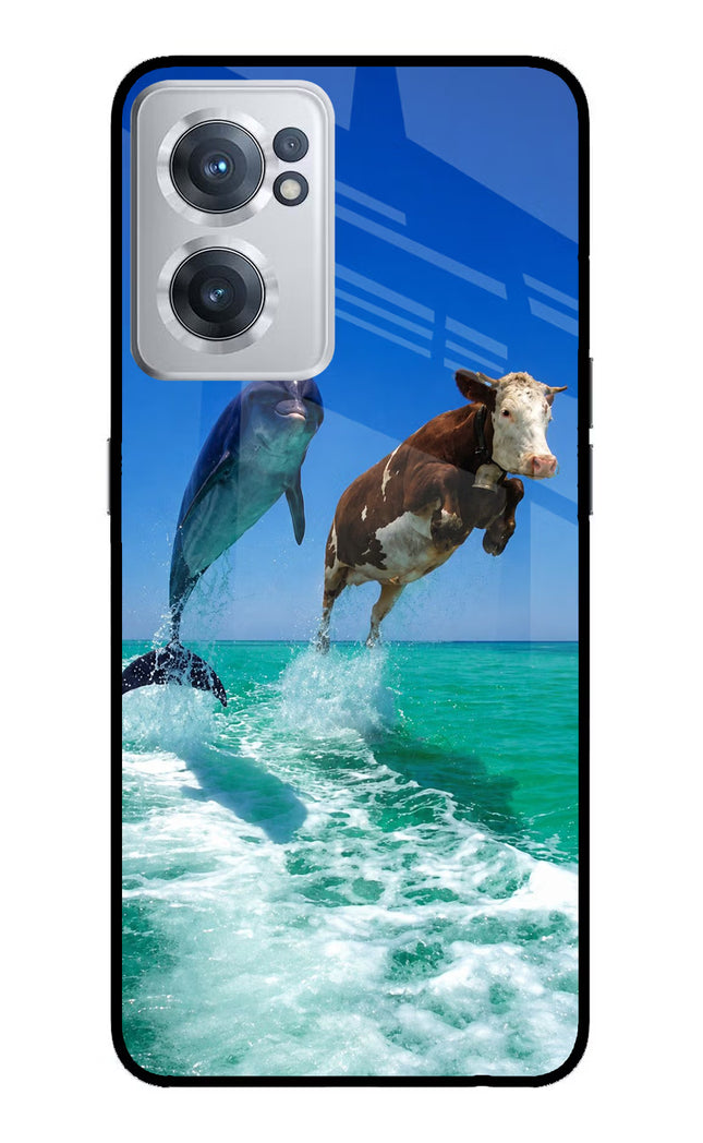Dolphin vs Cow OnePlus Nord CE 2 5G Glass Case