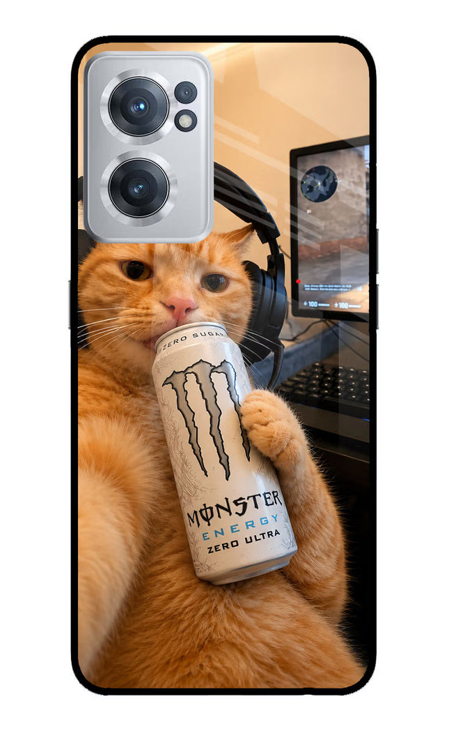 Gamer Cat Energy OnePlus Nord CE 2 5G Glass Case