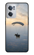 Skydiving Cow OnePlus Nord CE 2 5G Glass Case