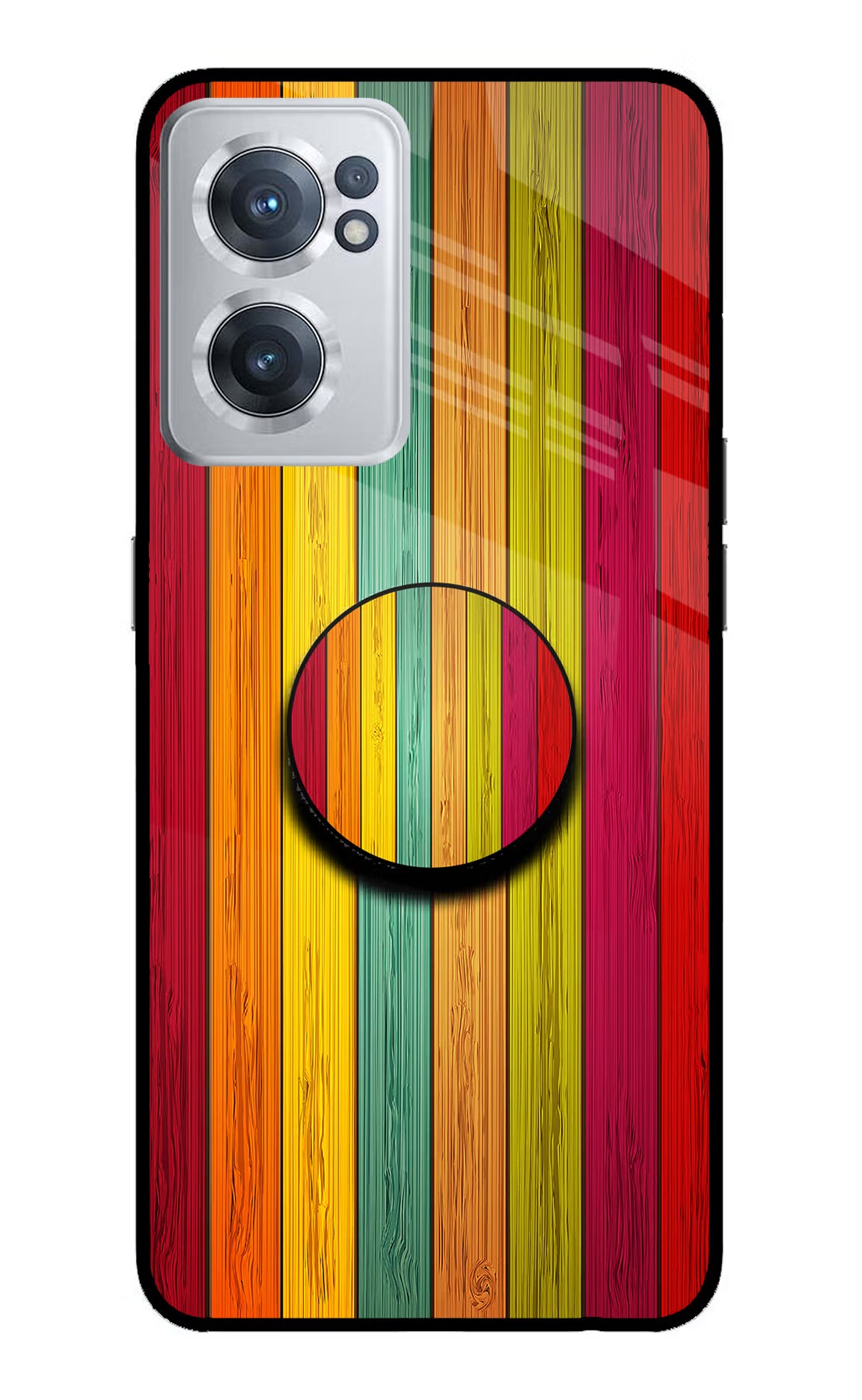 Multicolor Wooden OnePlus Nord CE 2 5G Pop Case by Casekaro