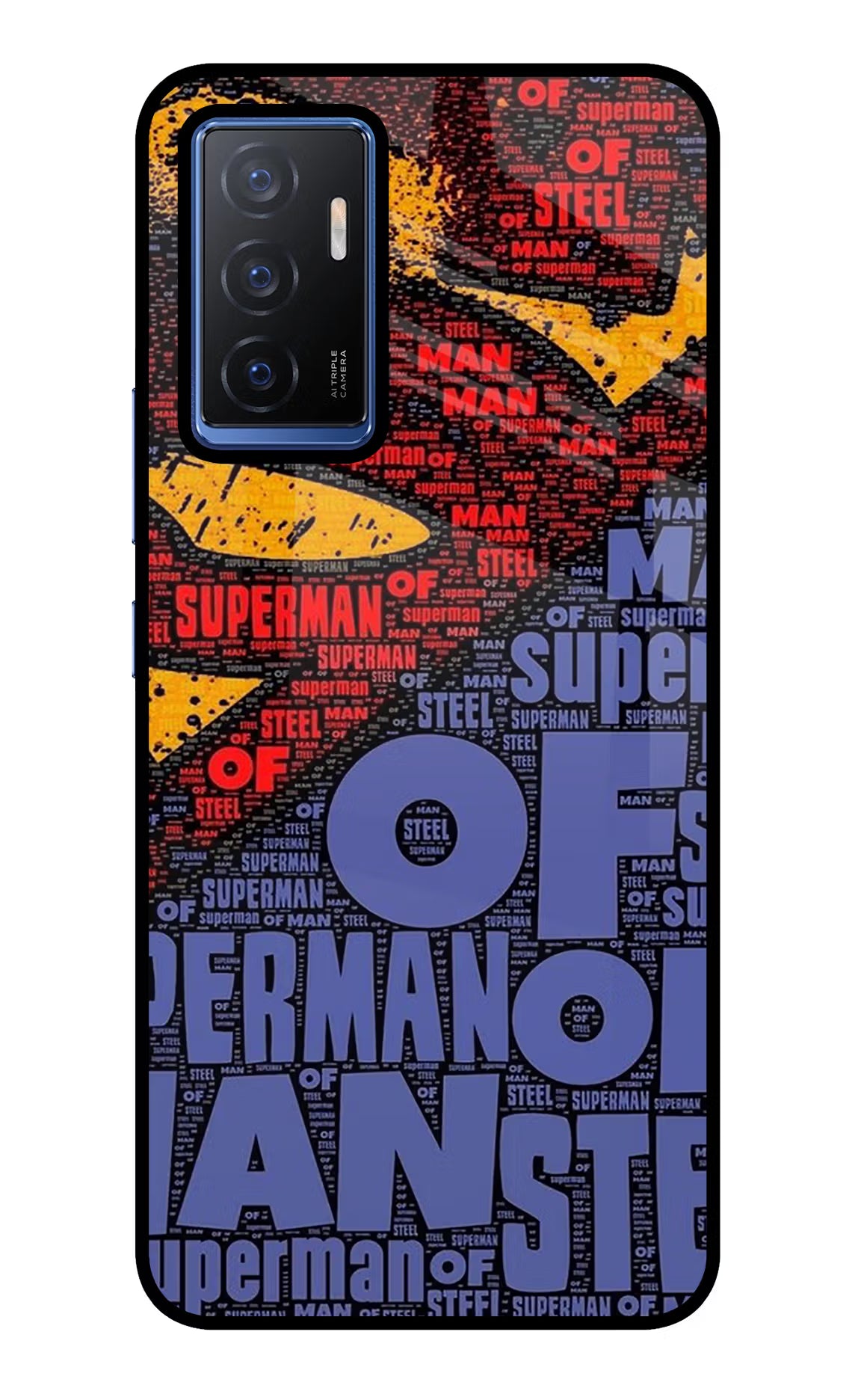 Superman Vivo V23E 5G Glass Case Back Cover by Casekaro
