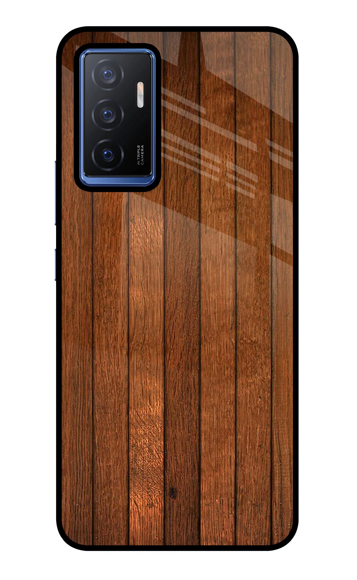 Wooden Artwork Bands Vivo V23E 5G Glass Case