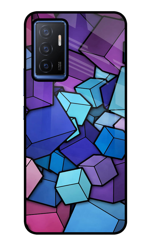 Cubic Abstract Vivo V23E 5G Glass Case