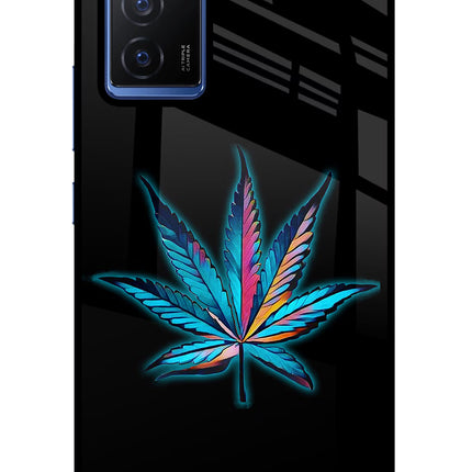 Weed Vivo V23E 5G Glass Case Back Cover by Casekaro