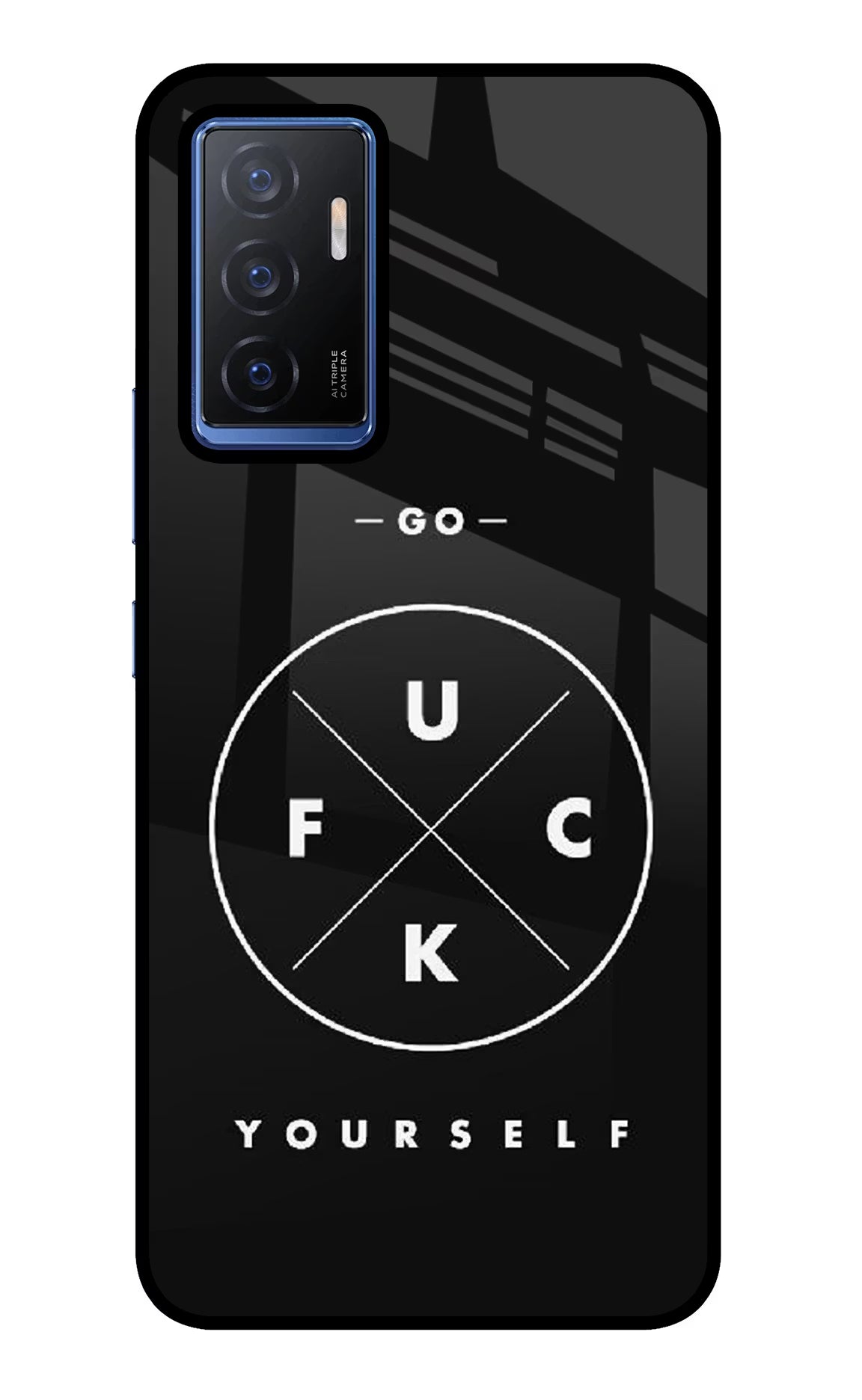 Go Fuck Yourself Vivo V23E 5G Glass Case Back Cover by Casekaro
