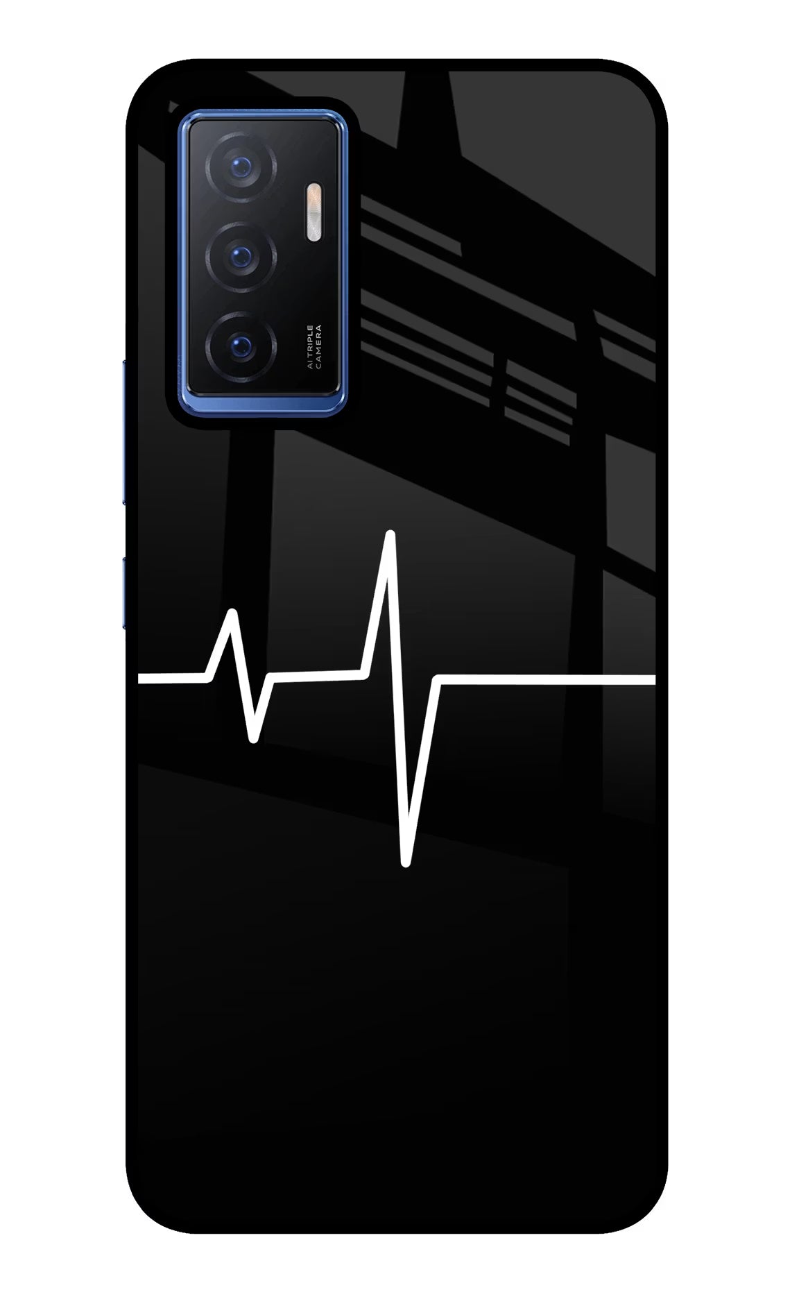 Heart Beats Vivo V23E 5G Glass Case Back Cover by Casekaro