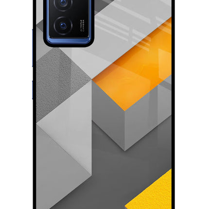 Abstract Vivo V23E 5G Glass Case Back Cover by Casekaro