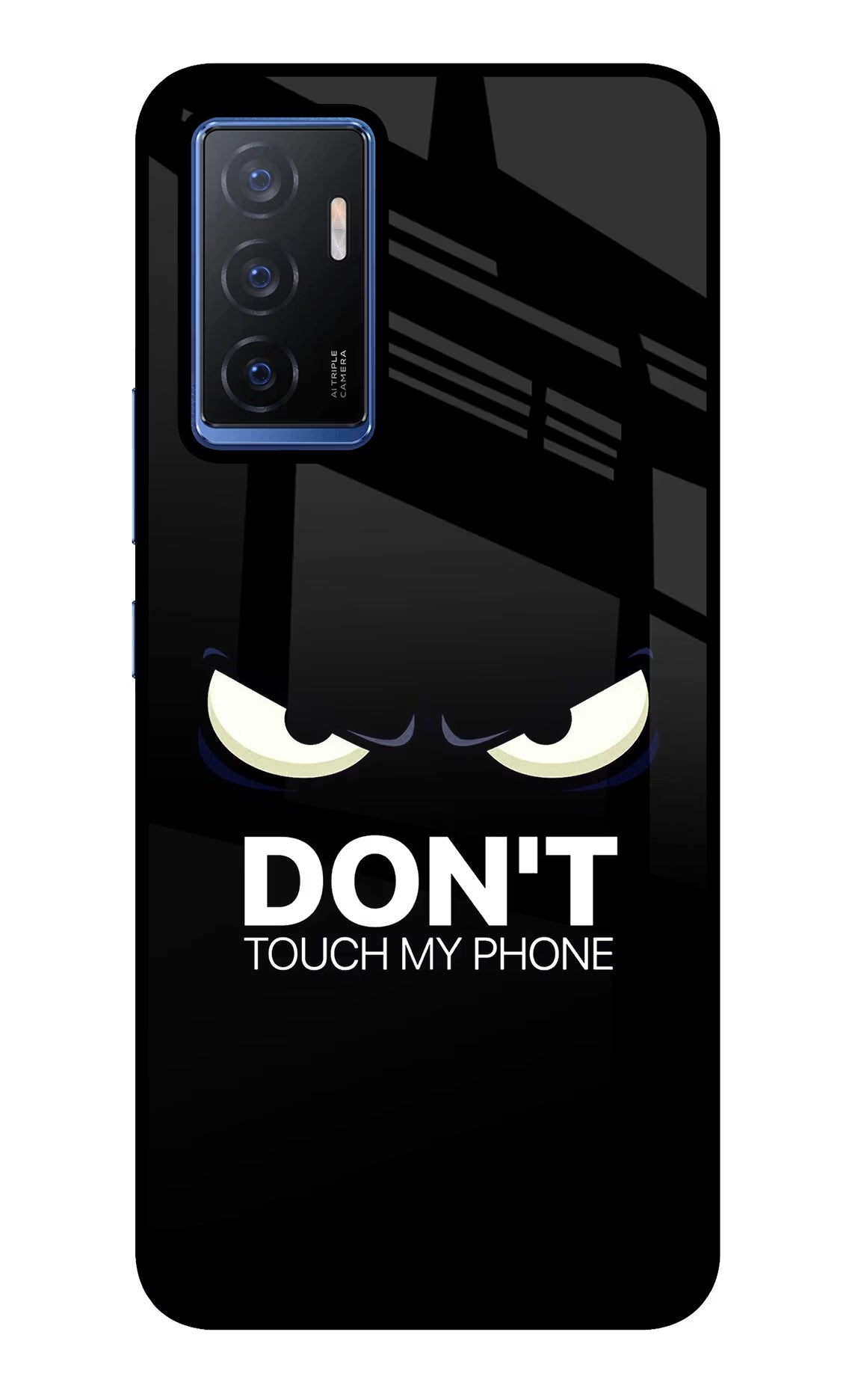 Don'T Touch My Phone Vivo V23E 5G Glass Case Back Cover by Casekaro