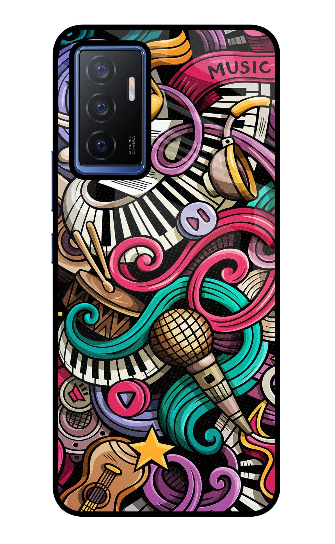 Music Abstract Vivo V23E 5G Back Cover