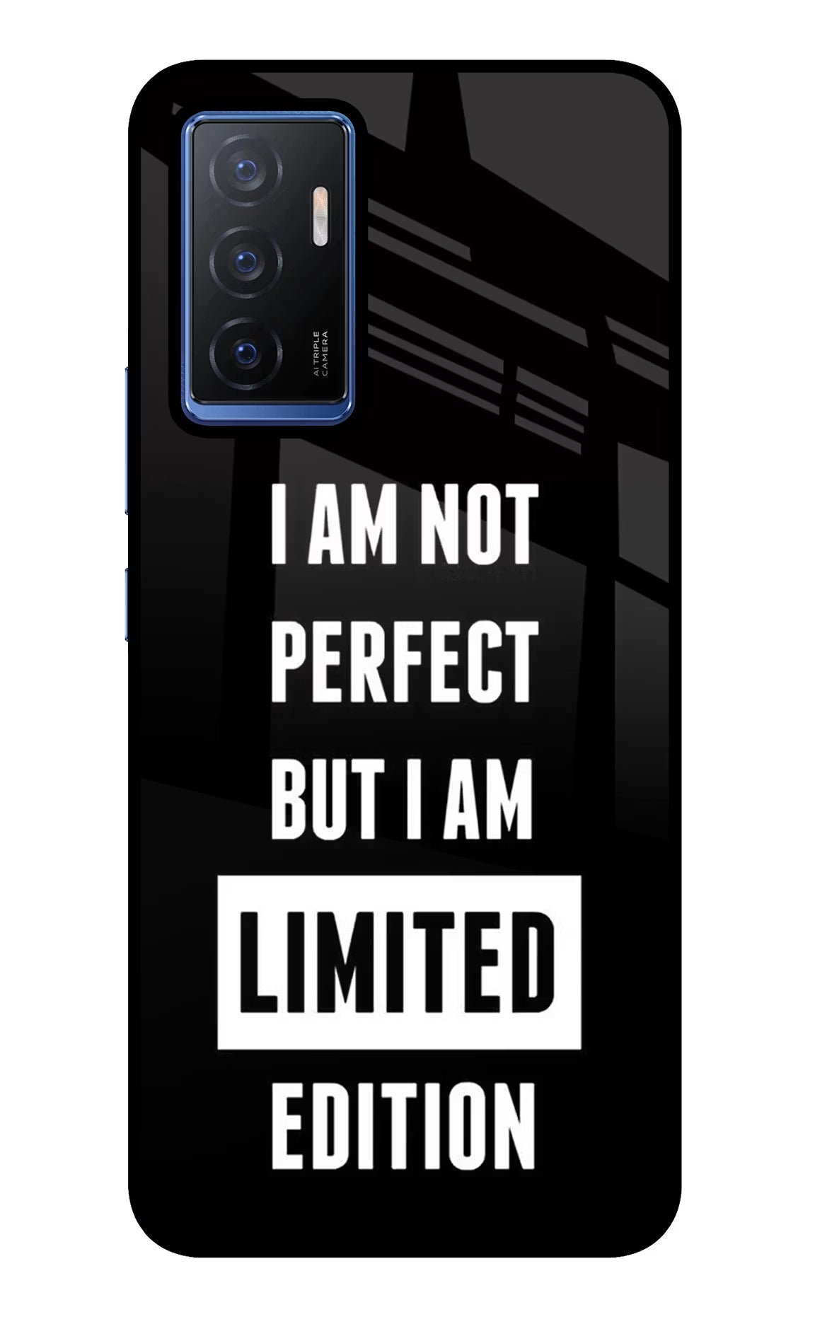 I Am Not Perfect But I Am Limited Edition Vivo V23E 5G Glass Case Back Cover by Casekaro
