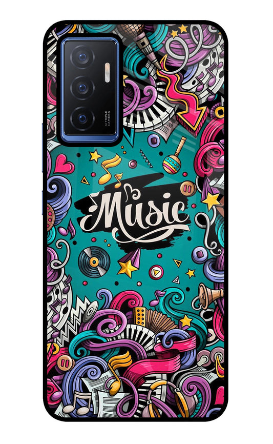 Music Graffiti Vivo V23E 5G Glass Case